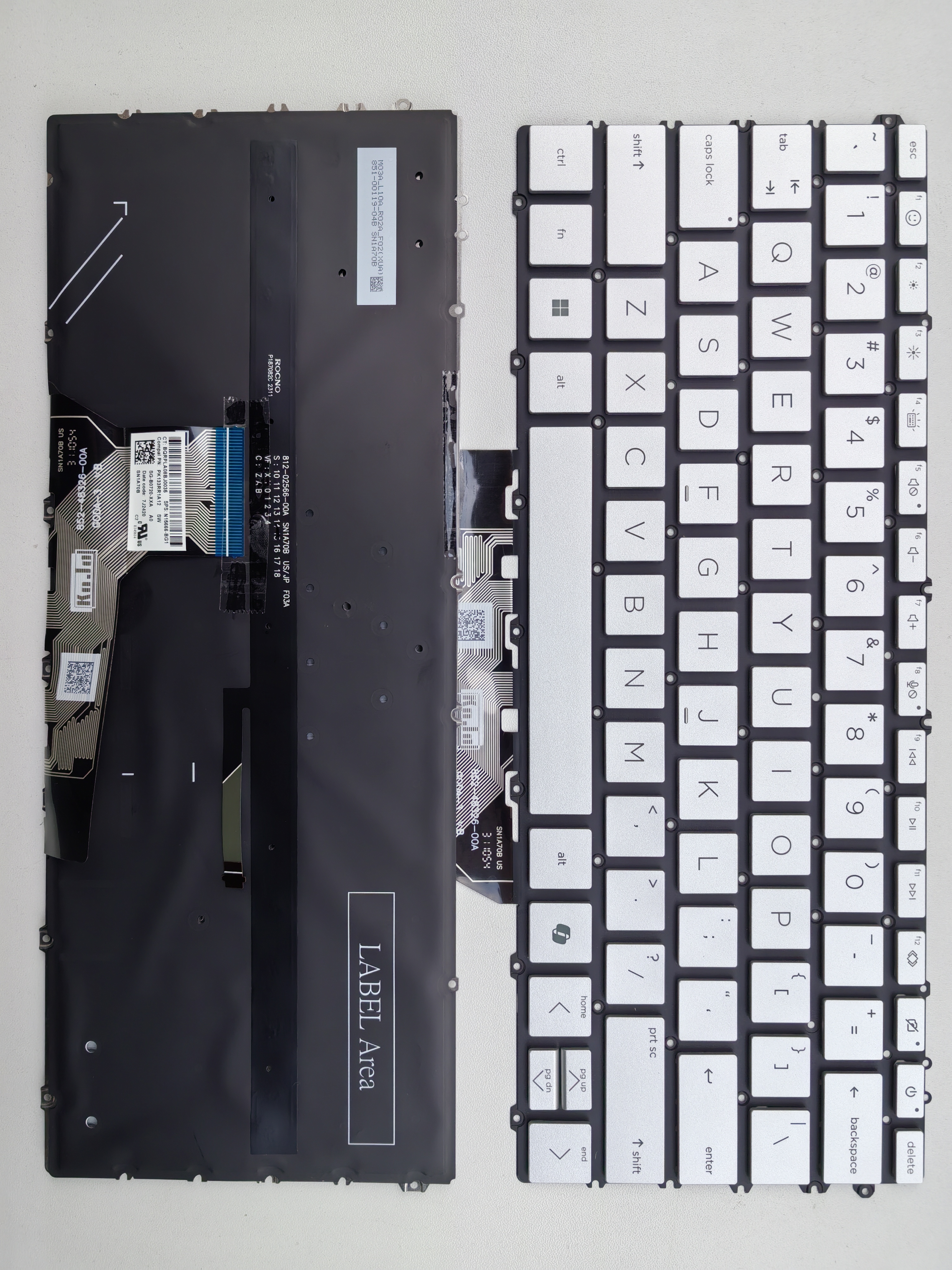 Picture of New Replacement Laptop Keyboard For HP 13-BF/16-AD AI key/14-FC/14-FA/16-AC/TPN-C161 SILVER Backlit US Layout